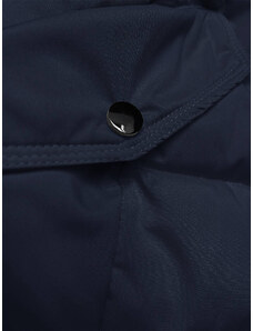 LHD Tmavě modrá péřová dámská zimní bunda (2M-007)