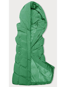 LHD Zelená dámská vesta se stojáčkem a kapucí (23-011)