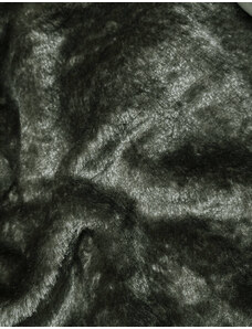MELYA MELODY Dlouhá dámská zimní bunda v khaki barvě (V725)