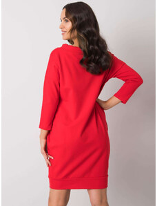 Fashionhunters Červené bavlněné šaty Paulie