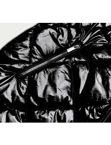 Libland Lesklá černá vesta s kapucí (7005BIG)