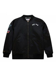 Mitchell & Ness Lightweight Satin Bomber San Antonio Spurs jacket M SJKT6599-SASYYPPPBLCK pánské