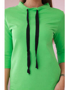 K-Fashion Šaty vázané u krku světle zelená