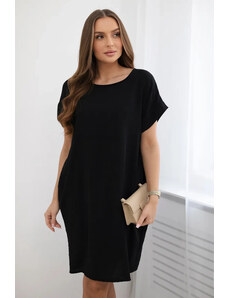 K-Fashion Šaty s kapsami černý