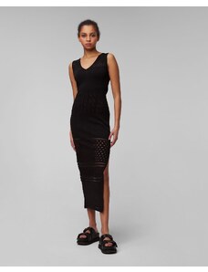 Černé dámské šaty z úpletu Sportalm
