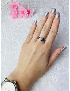 Webmoda Dámský stříbrný prsten s fialovým krystalem 4