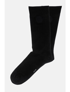 Avva Men's Black Plain Bamboo Cleat Socks