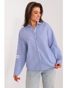 Factory Price Modrobílá dámská košile s límečkem