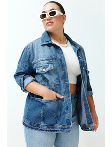 Trendyol Curve Blue Oversize Denim Jacket