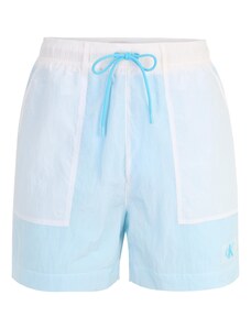 Calvin Klein Swimwear Plavecké šortky světlemodrá / bílá