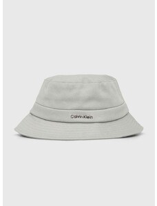 Bavlněná čepice Calvin Klein šedá barva
