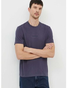 Bavlněné tričko Liu Jo tmavomodrá barva, s aplikací