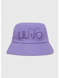 Bavlněná čepice Liu Jo fialová barva