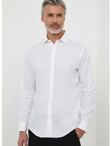 Bavlněná košile Liu Jo bílá barva, slim, s klasickým límcem