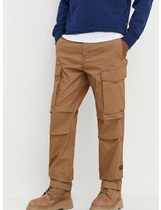 Bavlněné kalhoty G-Star Raw béžová barva, jednoduché