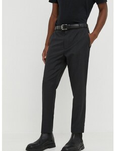 Vlněné kalhoty IRO šedá barva, jednoduché