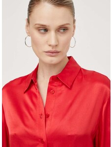 Košile Samsoe Samsoe SAMADISONI dámská, červená barva, regular, s klasickým límcem, F24100143
