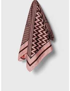 Hedvábný šátek Lanvin růžová barva