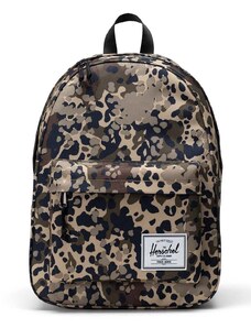 Batoh Herschel Classic Backpack zelená barva, velký, vzorovaný