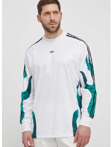 Tričko s dlouhým rukávem adidas Originals bílá barva, s potiskem, IS0221