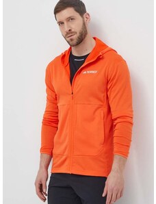 Sportovní mikina adidas TERREX Xperior oranžová barva, s kapucí, IQ3720