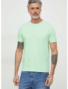 Bavlněné tričko Boss Green zelená barva