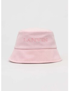 Bavlněná čepice Lanvin růžová barva
