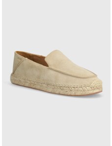 Semišové espadrilky BOSS Madeira béžová barva, 50516853