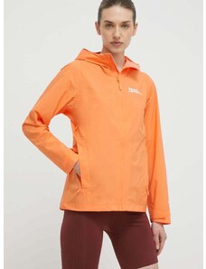 Nepromokavá bunda Jack Wolfskin Elsberg 2.5L dámská, oranžová barva