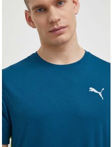 Běžecké tričko Puma Run Favourite Velocity tyrkysová barva, s potiskem, 525058