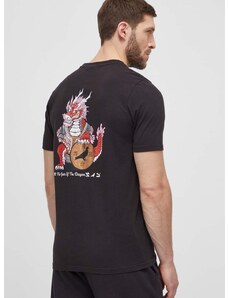 Bavlněné tričko Puma X STAPLE černá barva, s potiskem, 624724