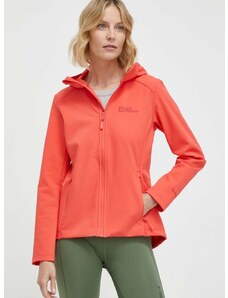 Outdoorová bunda Jack Wolfskin Bornberg Hoody červená barva