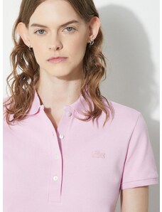 Polo tričko Lacoste růžová barva