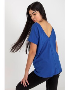 BASIC FEEL GOOD Bavlněné tričko Lucia kobaltově modré