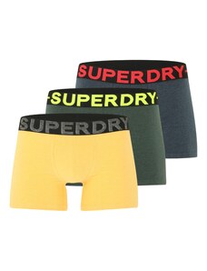 Superdry Boxerky žlutá / tmavě šedá / tmavě zelená