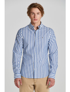 KOŠILE GANT SLIM WIDE POPLIN STRIPE SHIRT modrá M