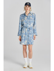 ŠATY GANT REL MAGNOLIA PRINT SHIRT DRESS modrá 32