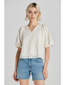 HALENKA GANT REG BRODERIE ANGLAISE BLOUSE bílá 34