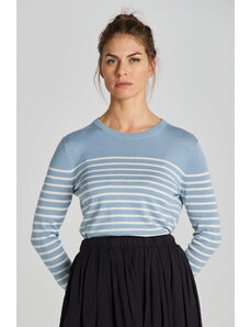 SVETR GANT FINE KNIT STRIPED C-NECK modrá XS