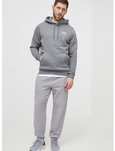 Mikina Under Armour pánská, šedá barva, s kapucí, s potiskem, 1373880