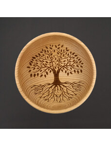 AMADEA Dřevěná miska strom, masivní dřevo, 25 cm
