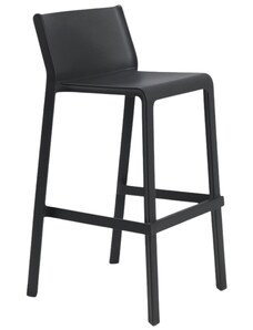 Nardi Antracitově šedá plastová barová židle Trill 76 cm