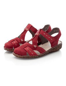 Dámské kožené sandále M0972-33 Rieker červené