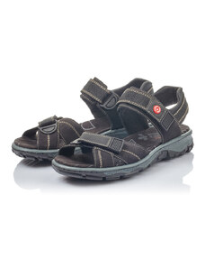 Dámské kožené sandálky 68851-00 Rieker černá