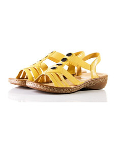 Dámské sandále 62831-68 RIEKER žluté