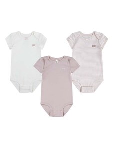 Bavlněné kojenecké body Levi's LVG 3PK BOW BODYSUIT SET 3-pack