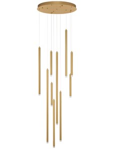 Zlaté závěsné LED světlo Nova Luce Trimle 50 cm