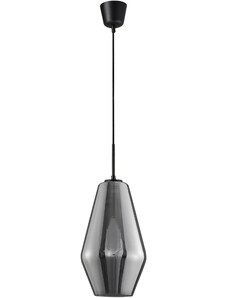 Kouřově šedé skleněné závěsné světlo Nova Luce Veiro 17 cm