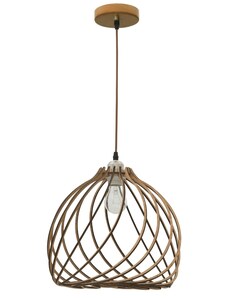 Dřevěné závěsné světlo Nova Luce Adana 35 cm