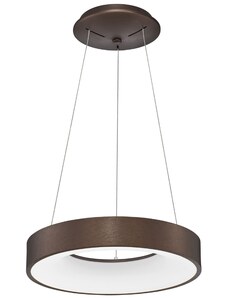 Hnědé závěsné LED světlo Nova Luce Rando Thin 38 cm